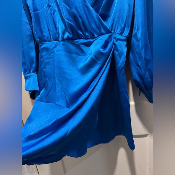 Zara NWT satin dress! That color though! Size S - Picture 2 of 6